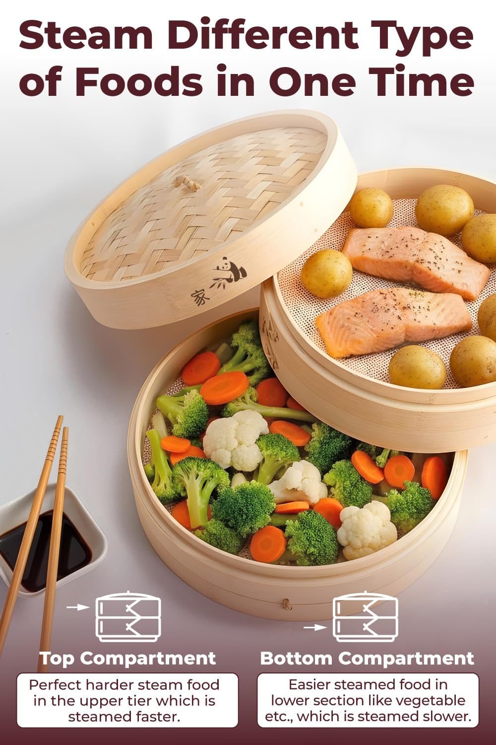 Prime Home Direct steam cooking preserves flavors naturally.