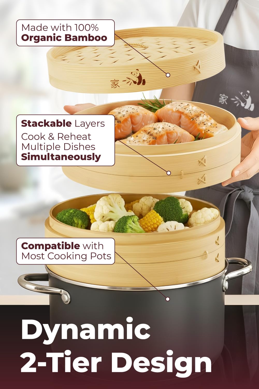 Prime Home Direct steamer designed for stovetop use.
