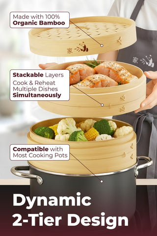 Prime Home Direct steamer designed for stovetop use.
