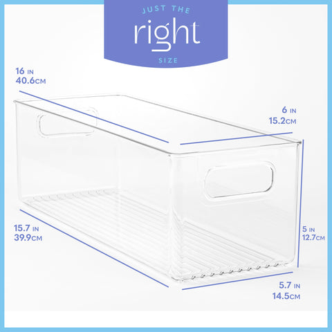Primebox BPA-free plastic storage bin with open top for easy cleaning.