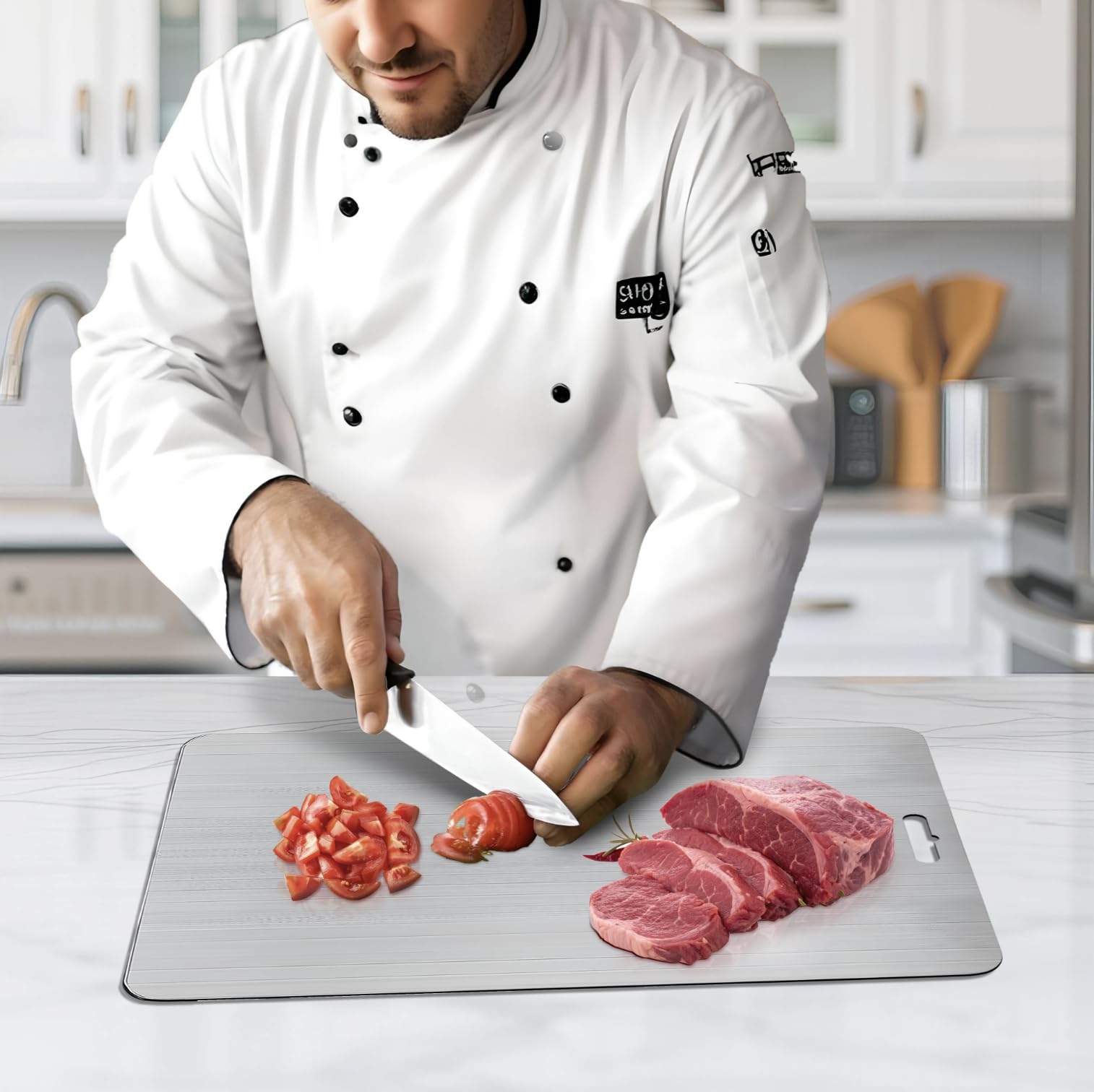 PrimeCutKitchen titanium cutting board durable and warp-resistant for daily use.