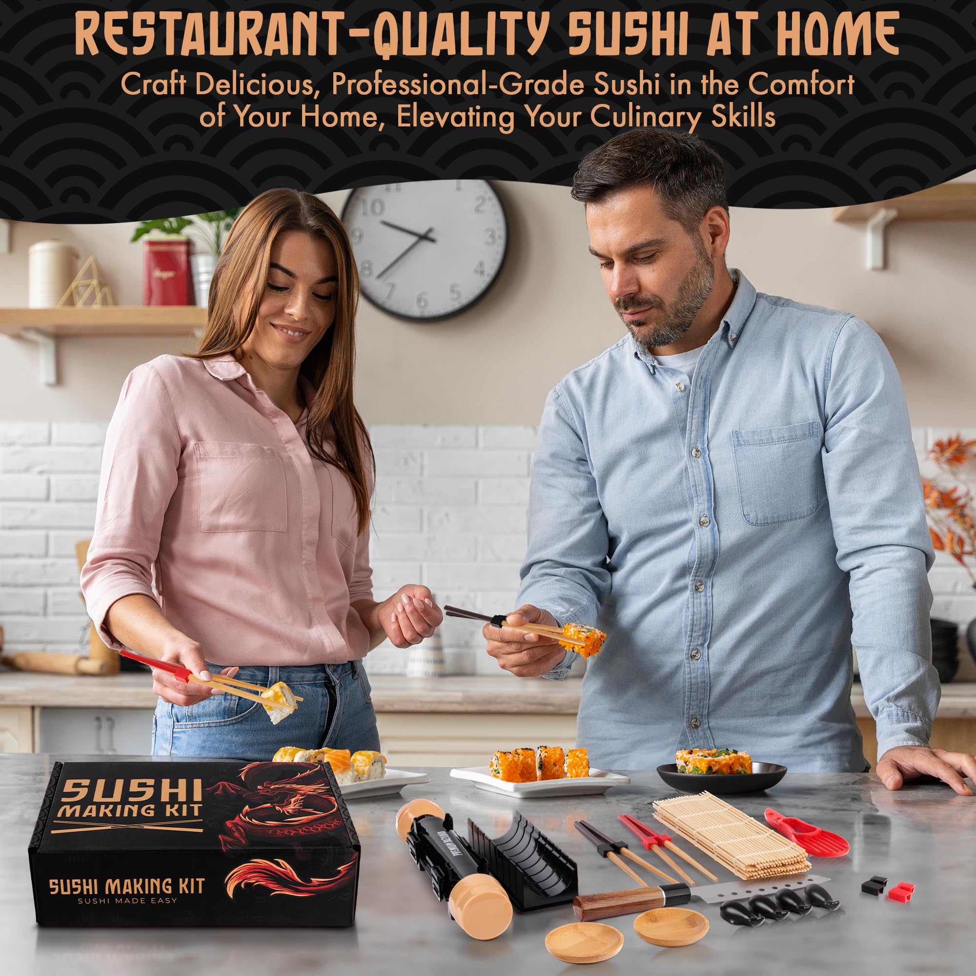 Primely Sushi Making Kit Complete Set includes all essentials for home sushi nights