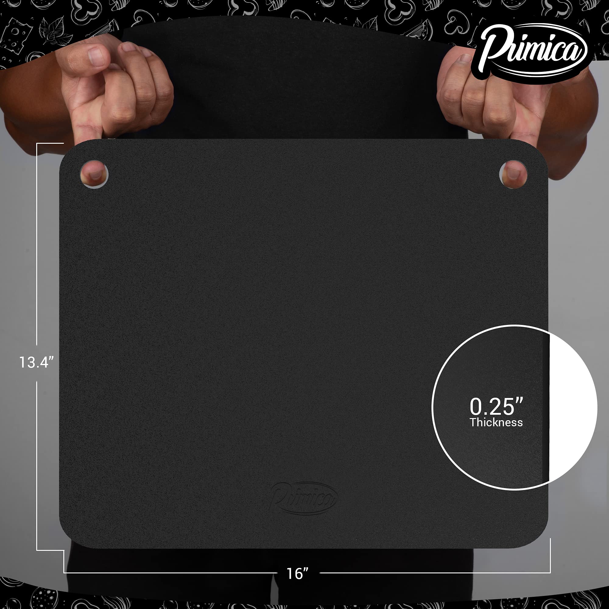 Primica Pizza Steel XL minimalist design fits modern kitchens.