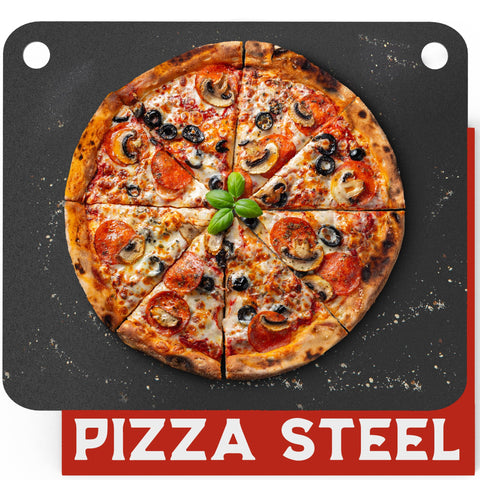 Primica Pizza Steel XL preheating in oven for quick, crisp crust.