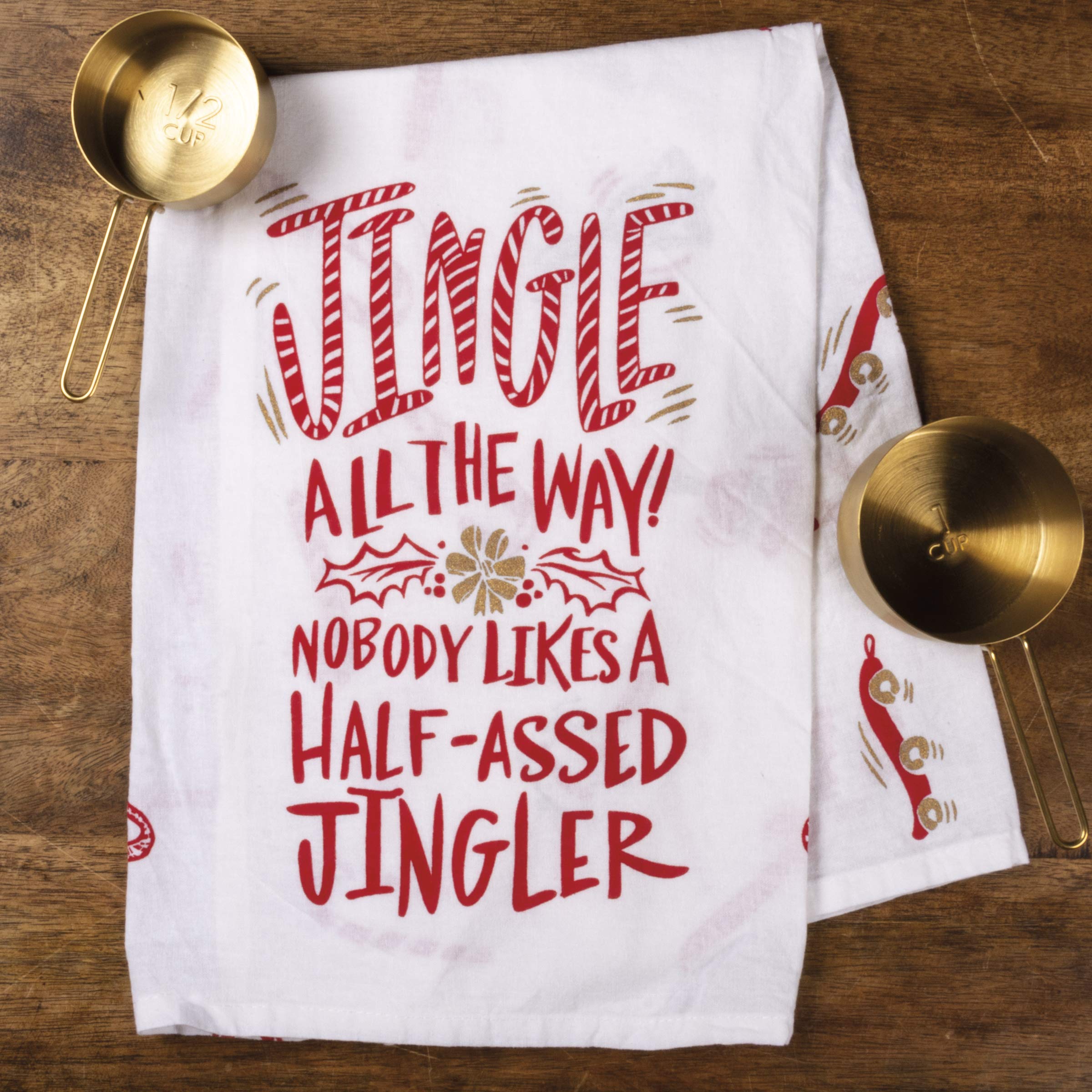 28-inch square Primitives by Kathy towel ready for daily use and holiday prep