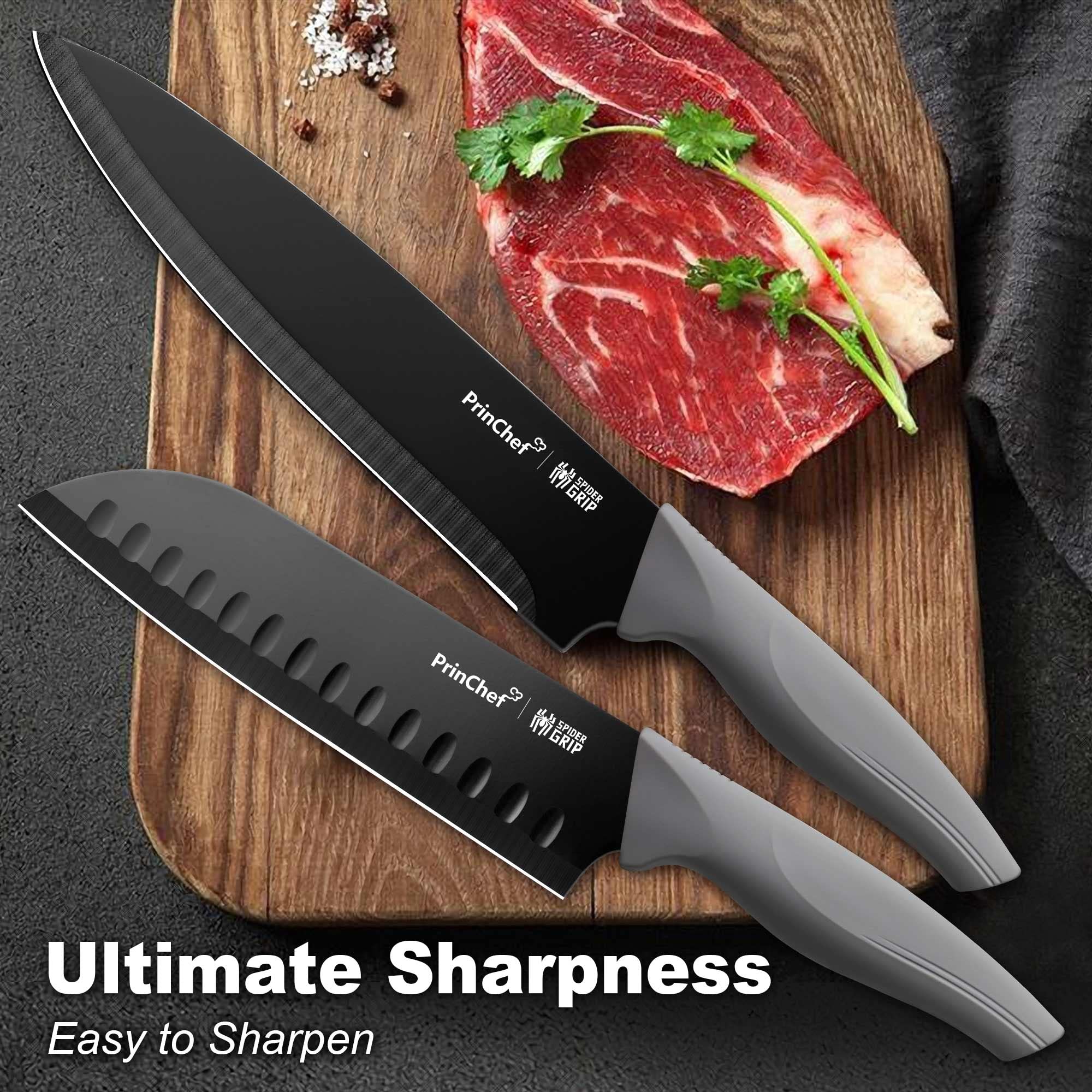 PrinChef blades with black titanium coating resist sticking