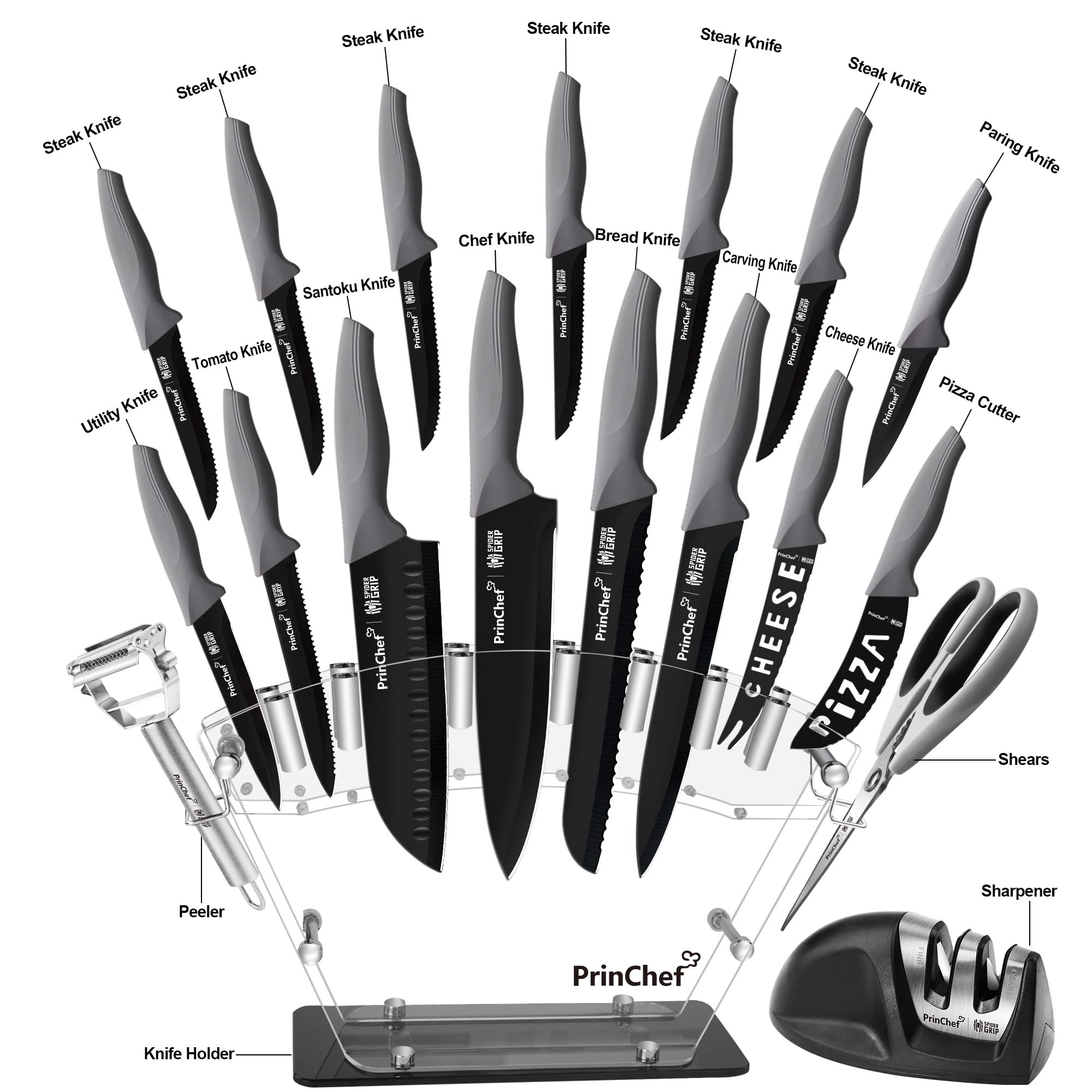 PrinChef sharpener extends blade life and keeps edges precise