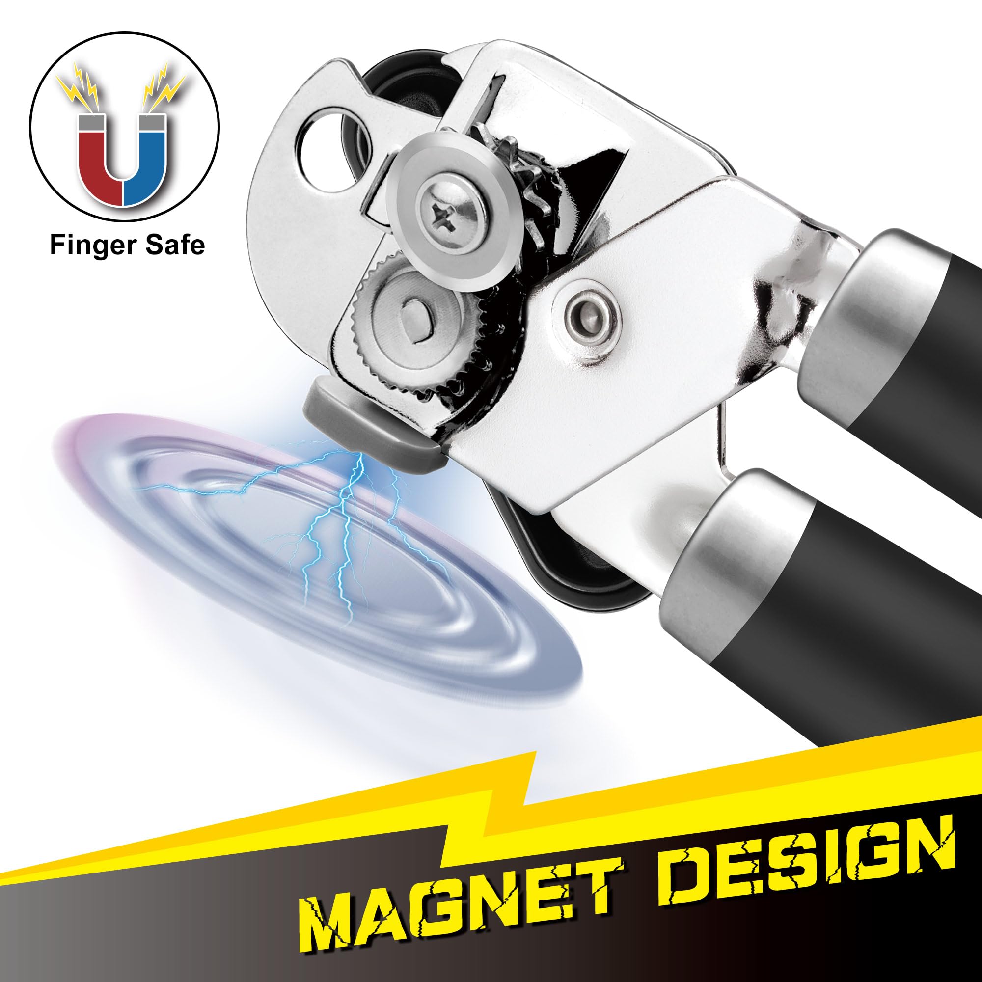 PrinChef magnetic lid lifter safely lifts can lids to prevent finger contact with sharp edges.