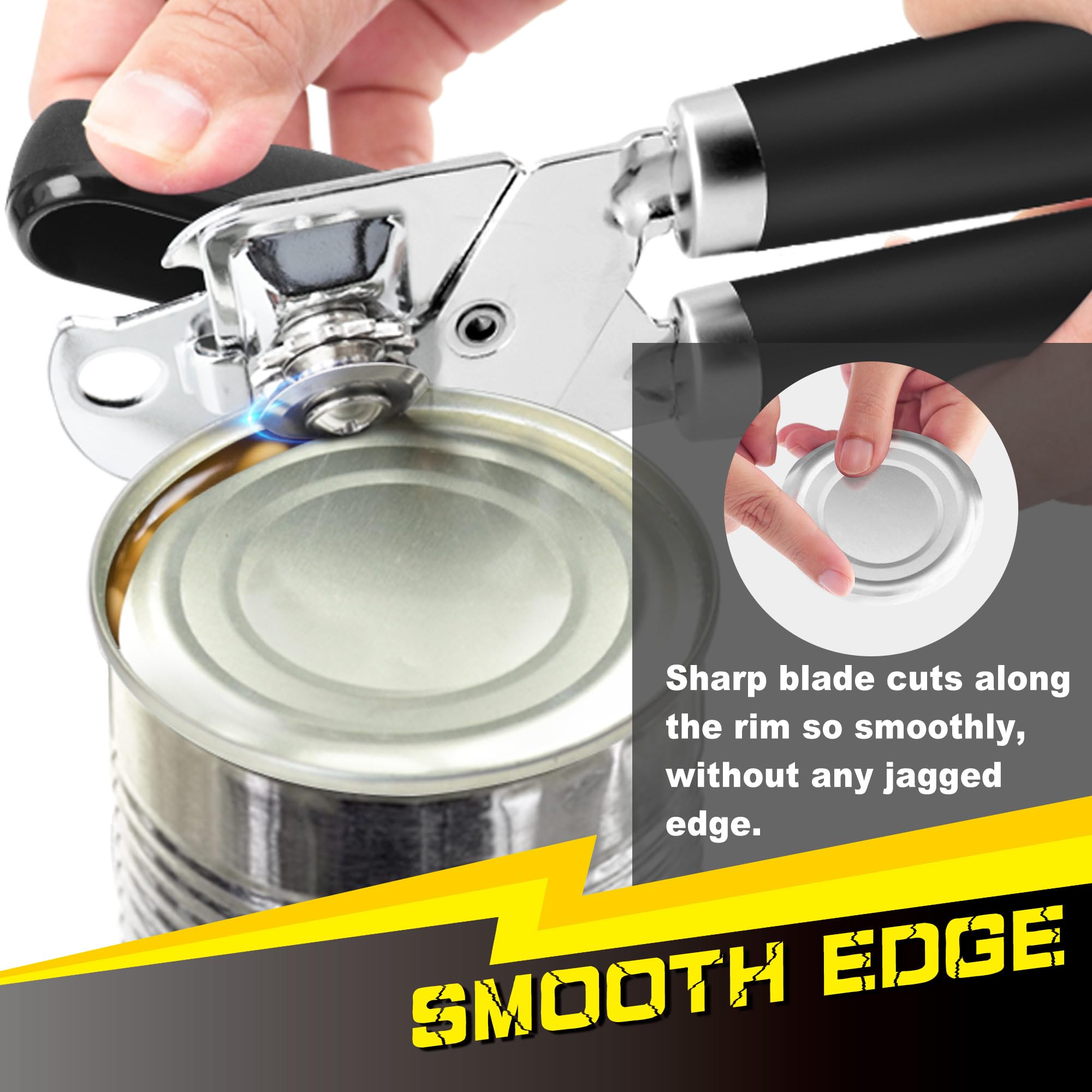 PrinChef smooth-edge design reduces risk of leaving jagged edges on can rims.