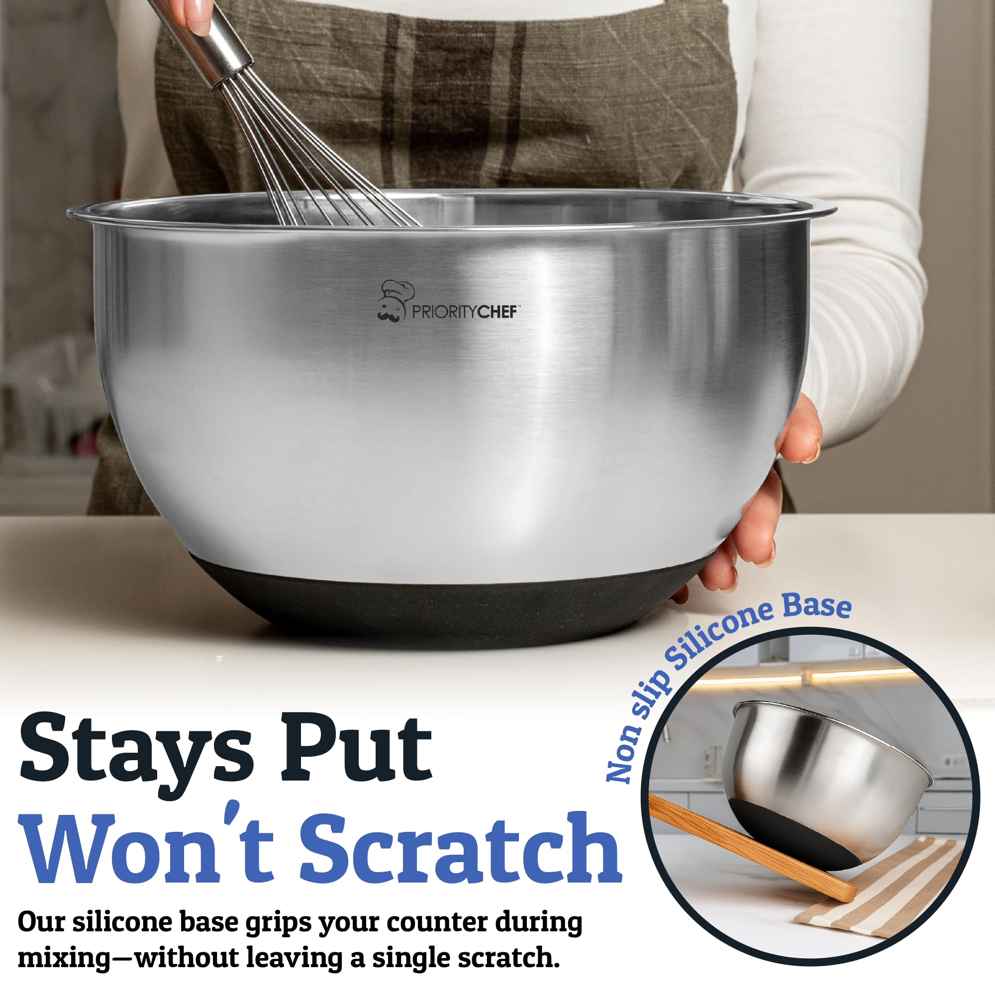 Priority Chef includes a 15-piece silicone utensil set for versatile prep tasks