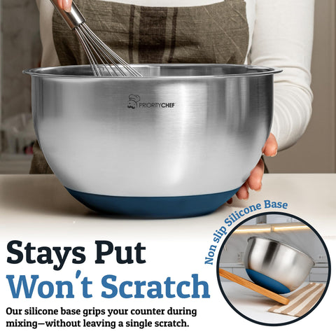 Priority Chef bowls ideal for baking, serving, and prep tasks