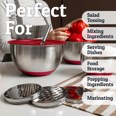 Priority Chef three-grater attachments ready for direct bowl use.