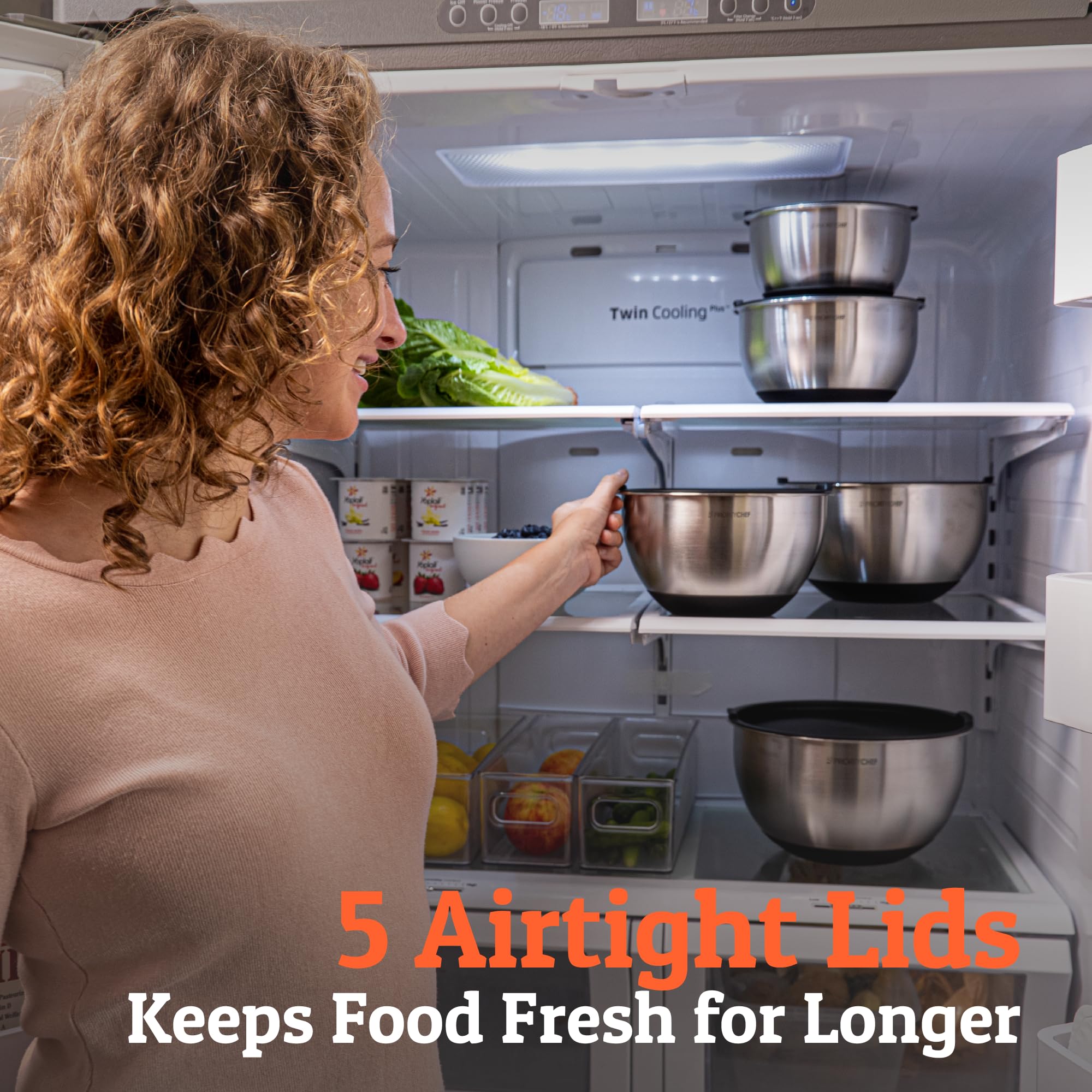 Priority Chef BPA-free lids seal freshness and nest for compact storage.