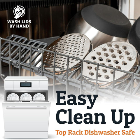 Priority Chef bowls are top-rack dishwasher safe for easy cleanup.