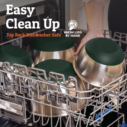 Priority Chef bowls are top-rack dishwasher-safe for quick cleanup.
