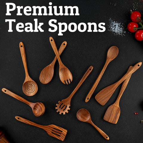 Hand-finished, satin-like teak surface keeps a premium kitchen look.