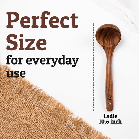 Priority Chef ladle in use for stirring and serving soups flawlessly.