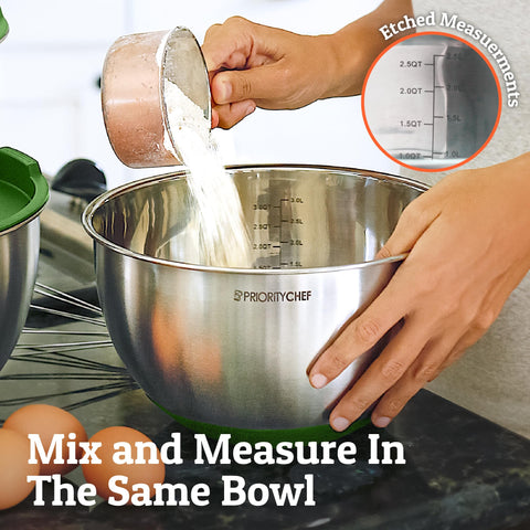 Priority Chef 1.5–5 qt set covers versatile recipe sizes.
