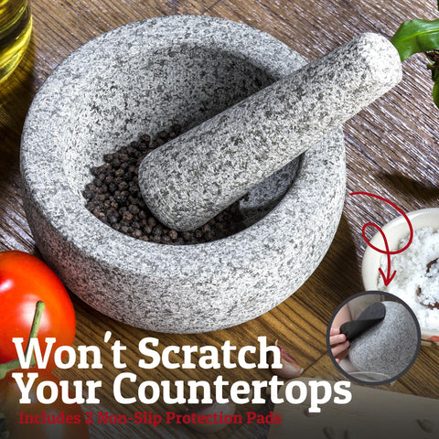Priority Chef pestle in action grinding herbs and spices