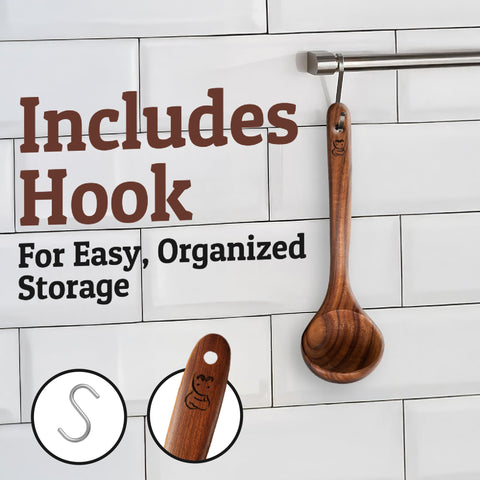 Safe for nonstick pans, Priority Chef ladle won’t scratch coatings.