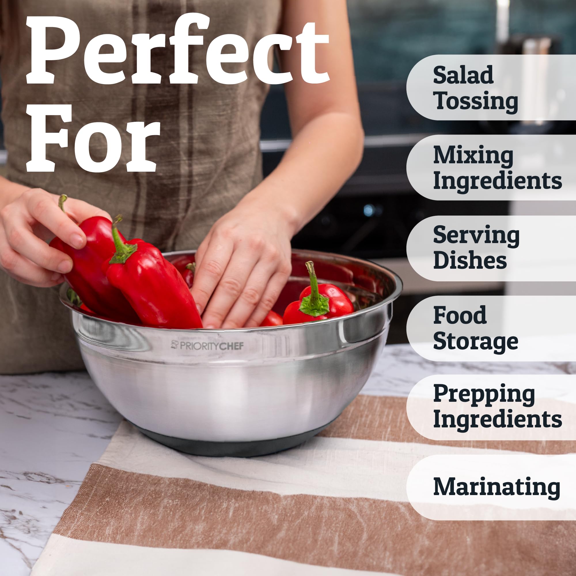 Priority Chef included three graters add zest to fresh prep tasks.