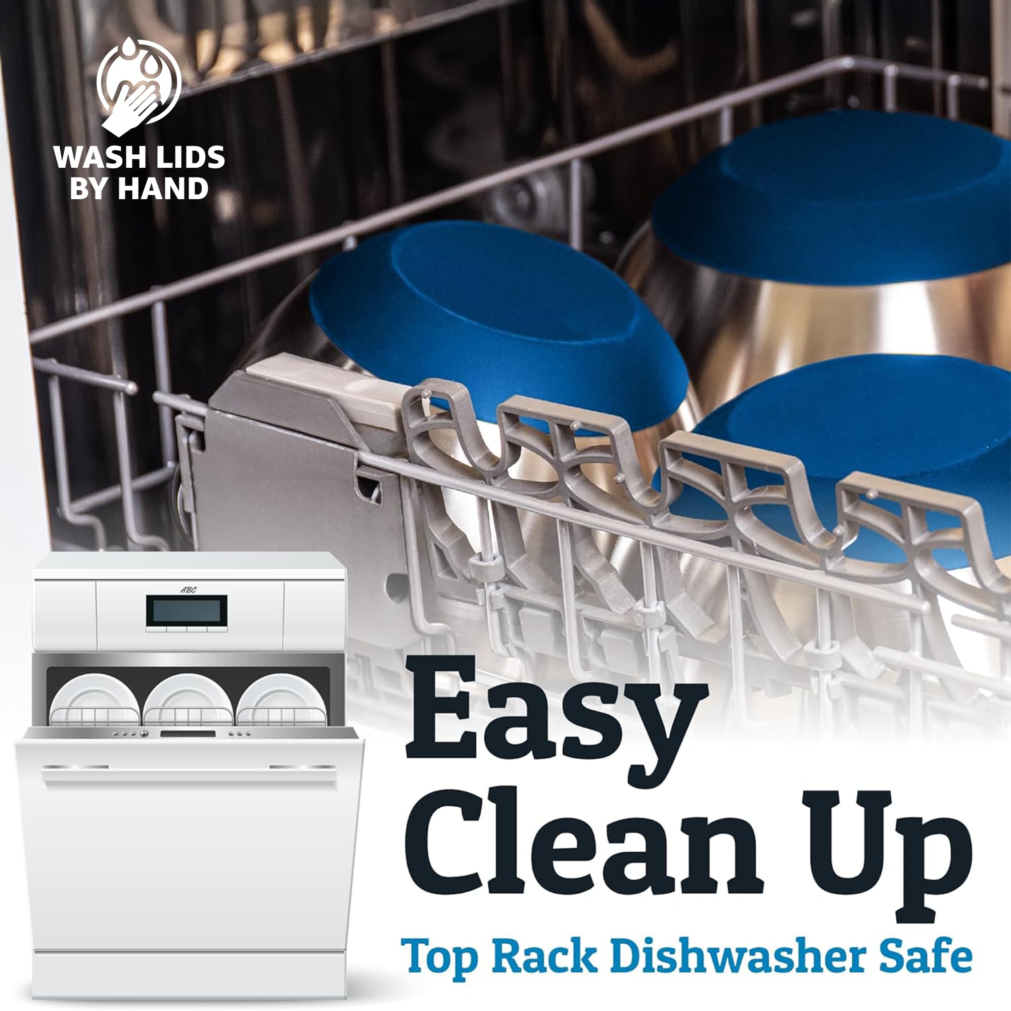 Priority Chef bowls are top-rack dishwasher safe for easy cleanup.