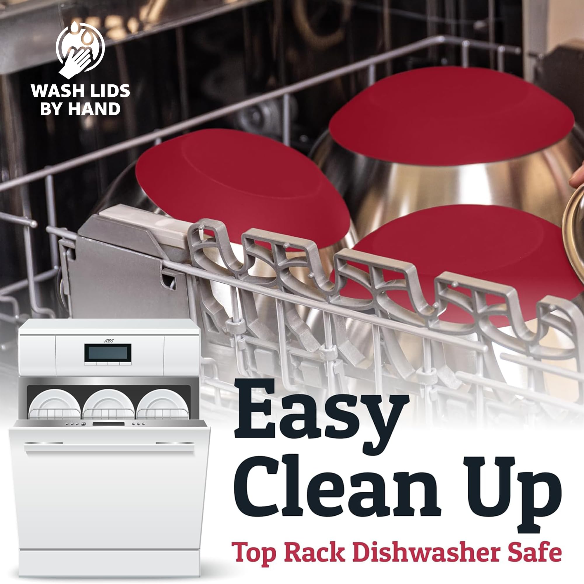 Priority Chef stainless steel bowls are top-rack dishwasher safe for easy cleanup.