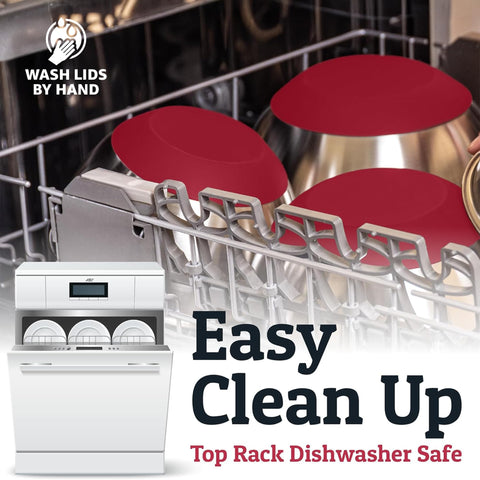 Priority Chef stainless steel bowls are top-rack dishwasher safe for easy cleanup.