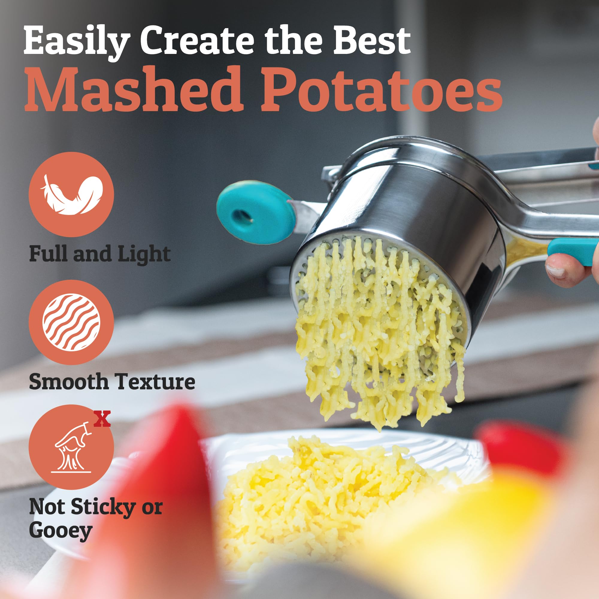 PriorityChef 3mm holes produce finer, smoother mash for versatile textures