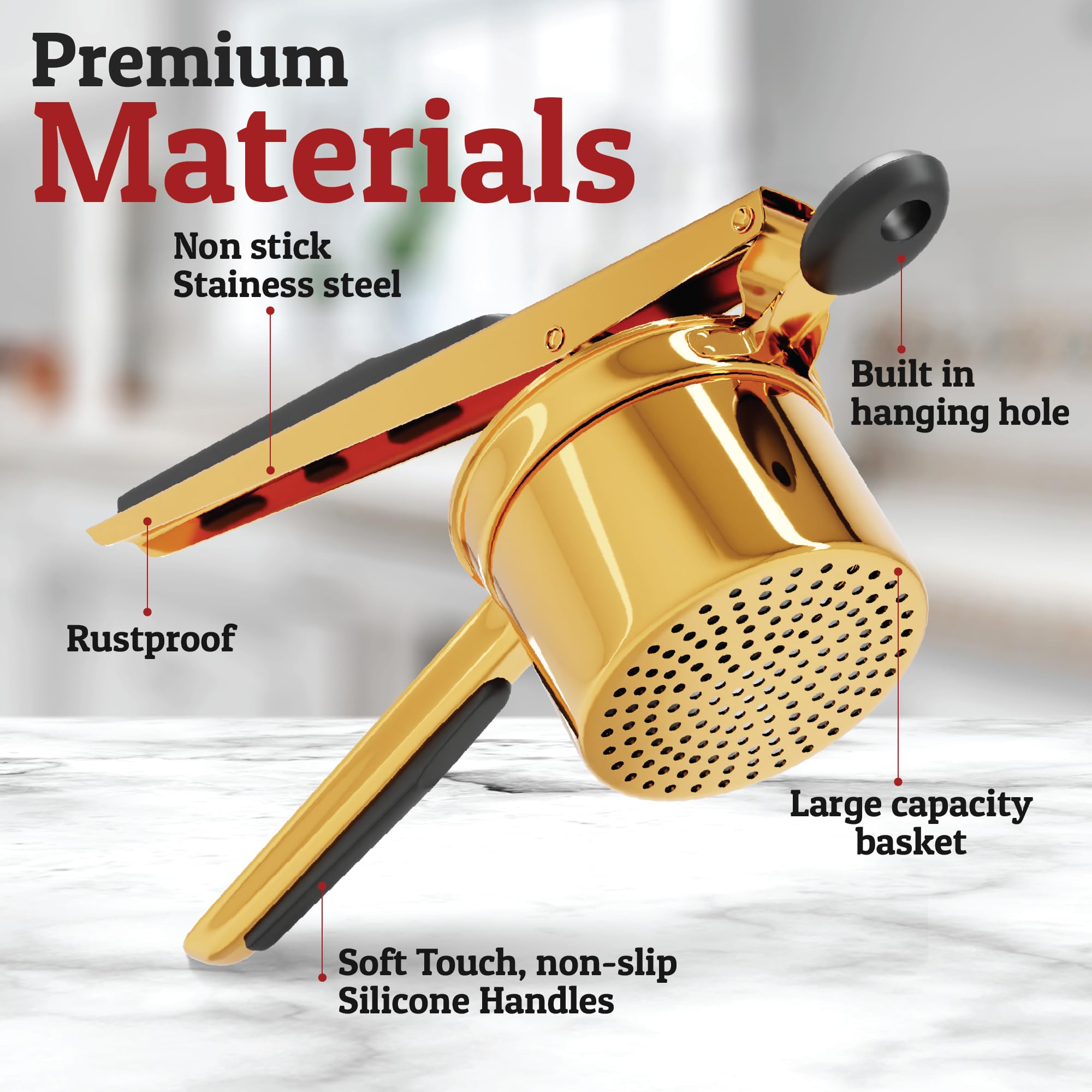 Anti-slip handles provide easy leverage for comfortable, fatigue-free use