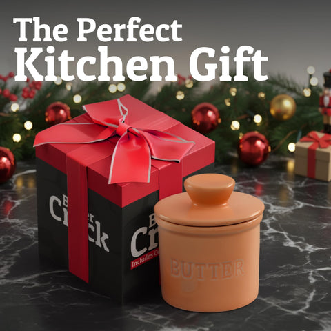 Peach color and glossy glaze fit bright kitchen decor