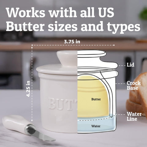 Priority Chef butter keeper packaged in gift-ready box for gifting.