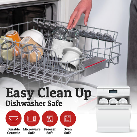 Priority Chef illustrated setup guide demonstrates simple water-based seal.