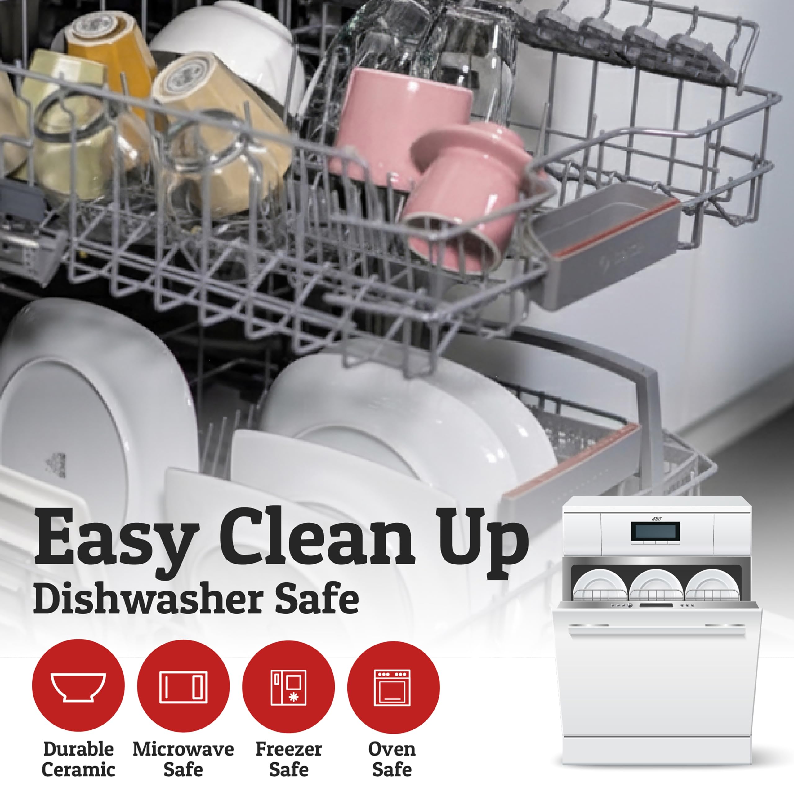 PriorityChef lead-free ceramic construction keeps surfaces safe and stylish