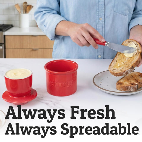Butter crock sized for 1 and 1/3 sticks for everyday use