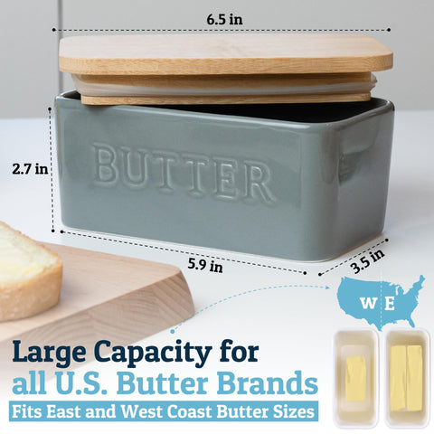 PriorityChef butter dish with lid helps keep essentials organized on the counter.