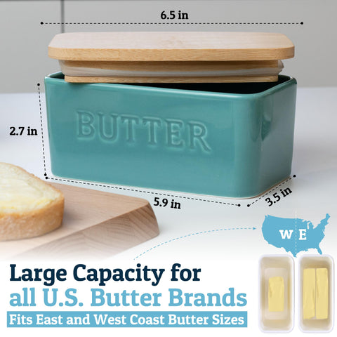 Priority Chef extra large design keeps butter from sticking to the bottom.