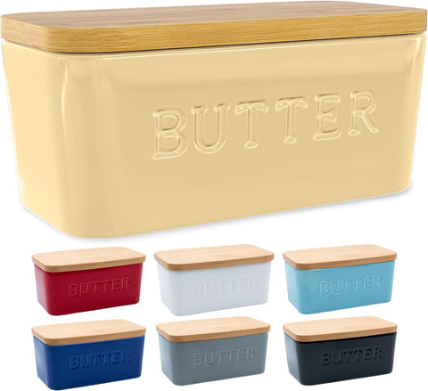 Priority Chef extra-large butter dish with lid, keeping butter fresh on the counter.