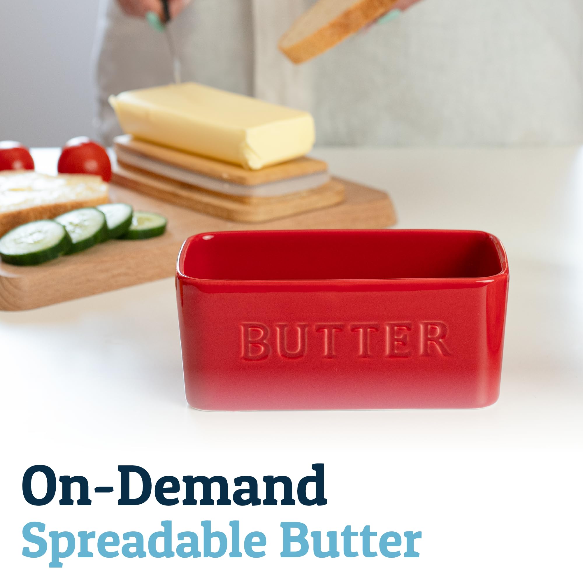 Priority Chef kitchen-ready butter dish enhances countertop aesthetics and daily usability.