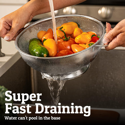 Priority Chef versatile strainer suitable for rice, pasta, and vegetables