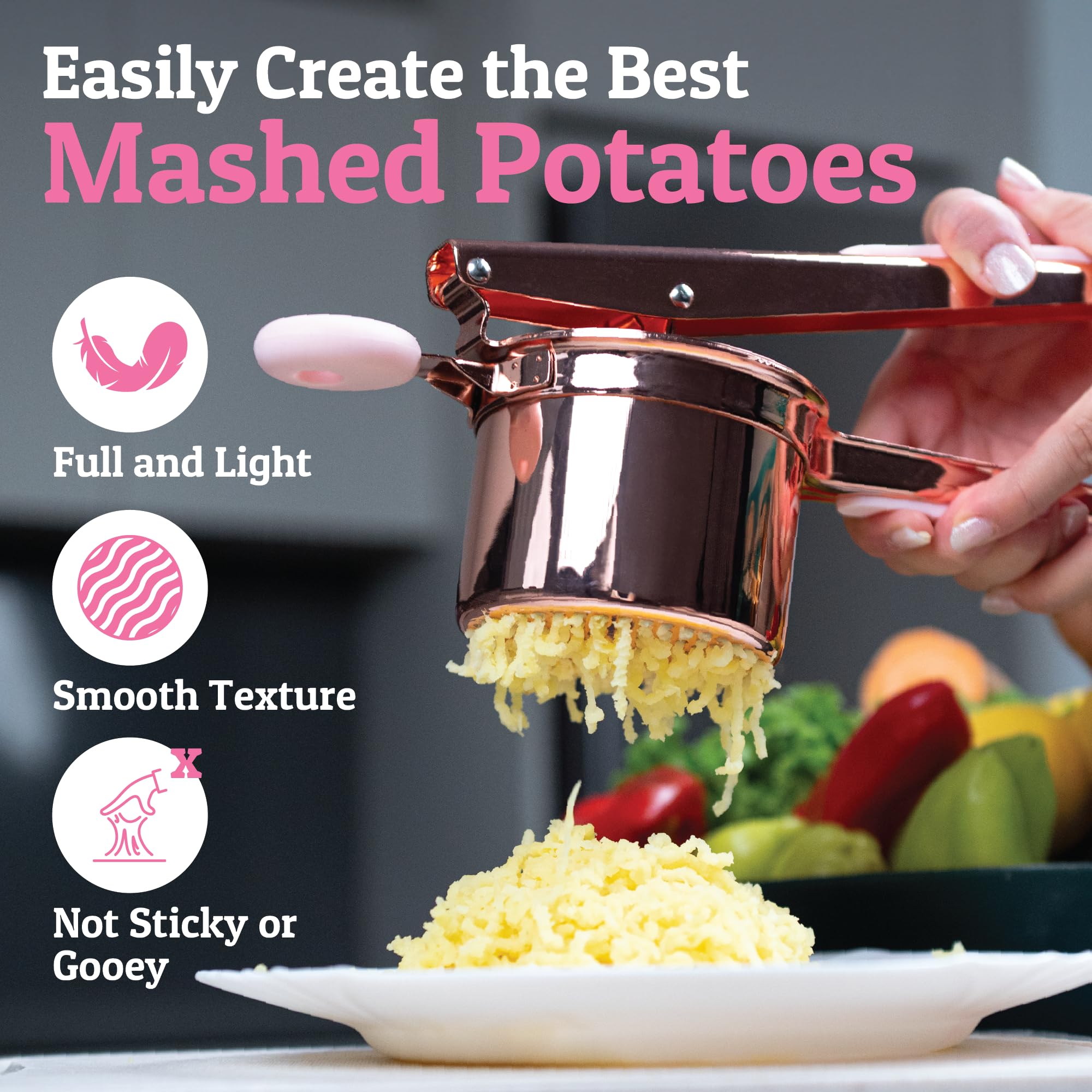 PriorityChef non-slip cushioned handles reduce hand fatigue during use