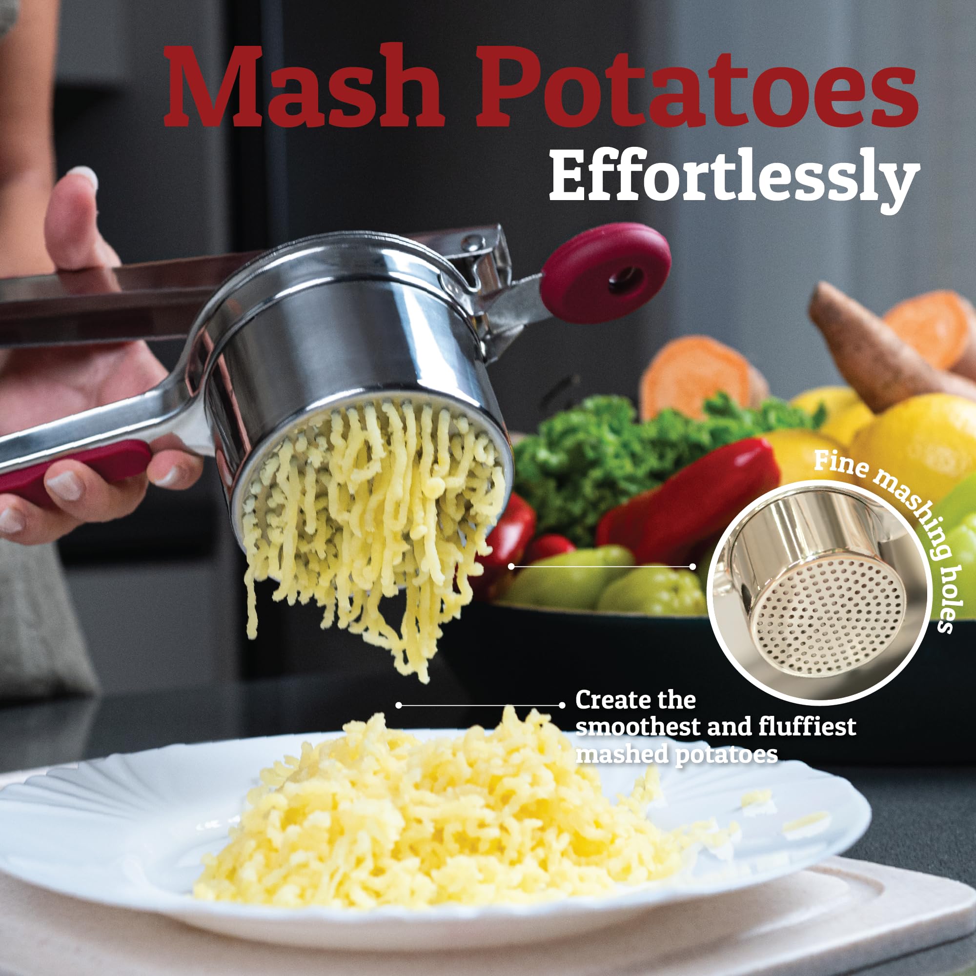 PriorityChef 3mm hole plate for finer, creamier mash.