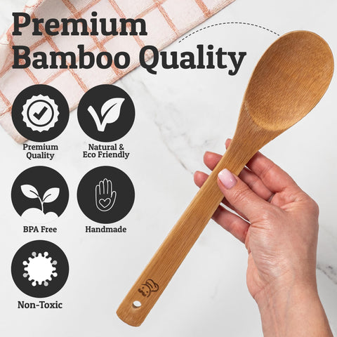 Priority Chef slotted spoon demonstrates draining holes for versatile cooking