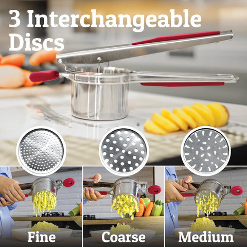 PriorityChef stainless steel body highlights durability for daily kitchen use.