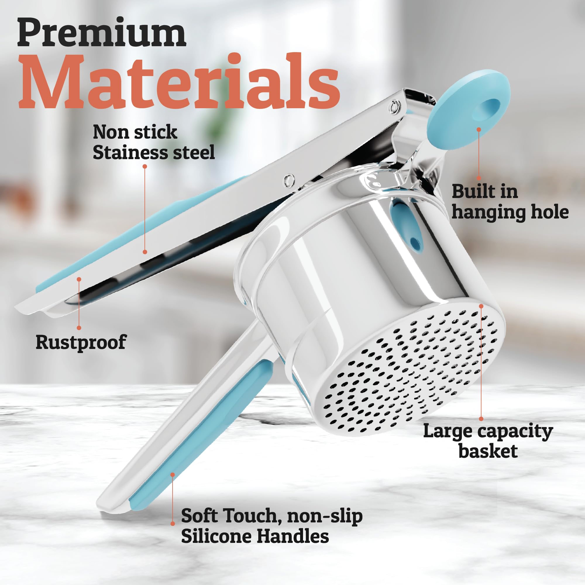 PriorityChef stainless-steel ricer offers durable performance and rust resistance for daily use