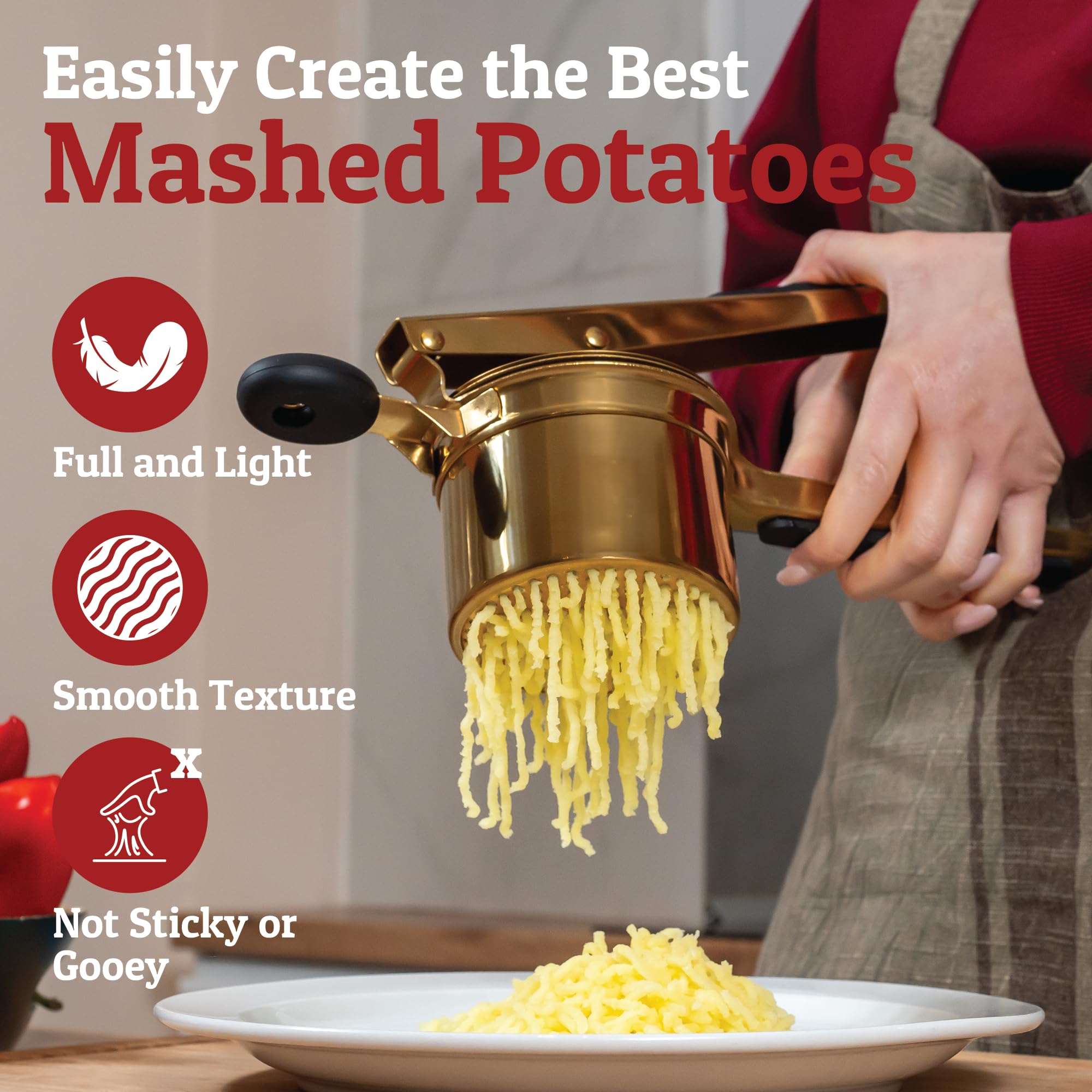 PriorityChef versatile ricer for potatoes, veggies, and baby food
