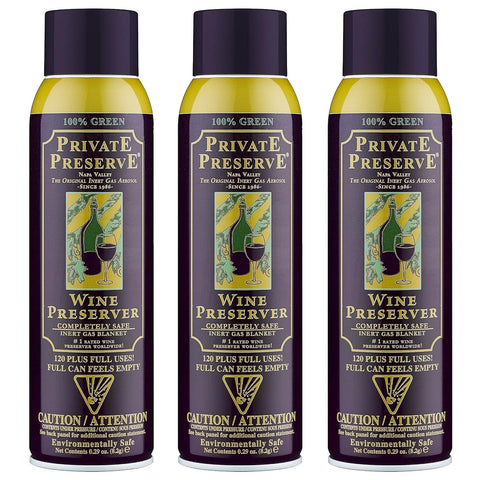 Private Preserve wine system 3-pack front view shows compact freshness tool for open bottles.