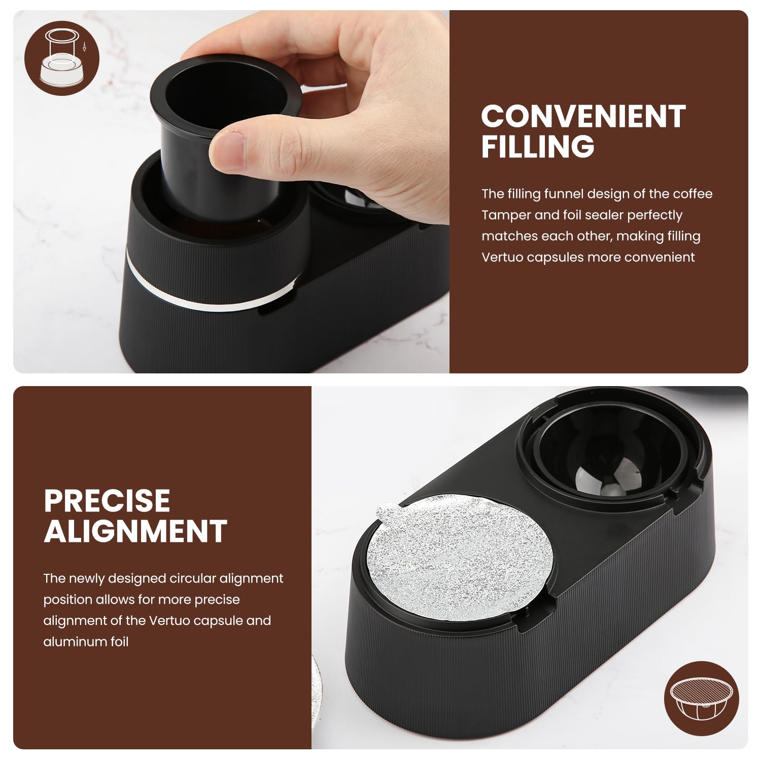 Pro Mael foil cutter enables quick cutting for clean capsule edges