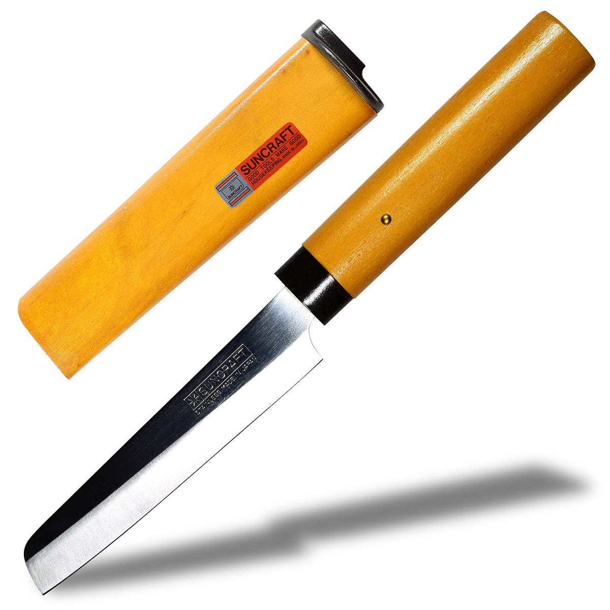 Product of Gifu Japan small fruit knife with angular edge and wooden handle for precise cuts