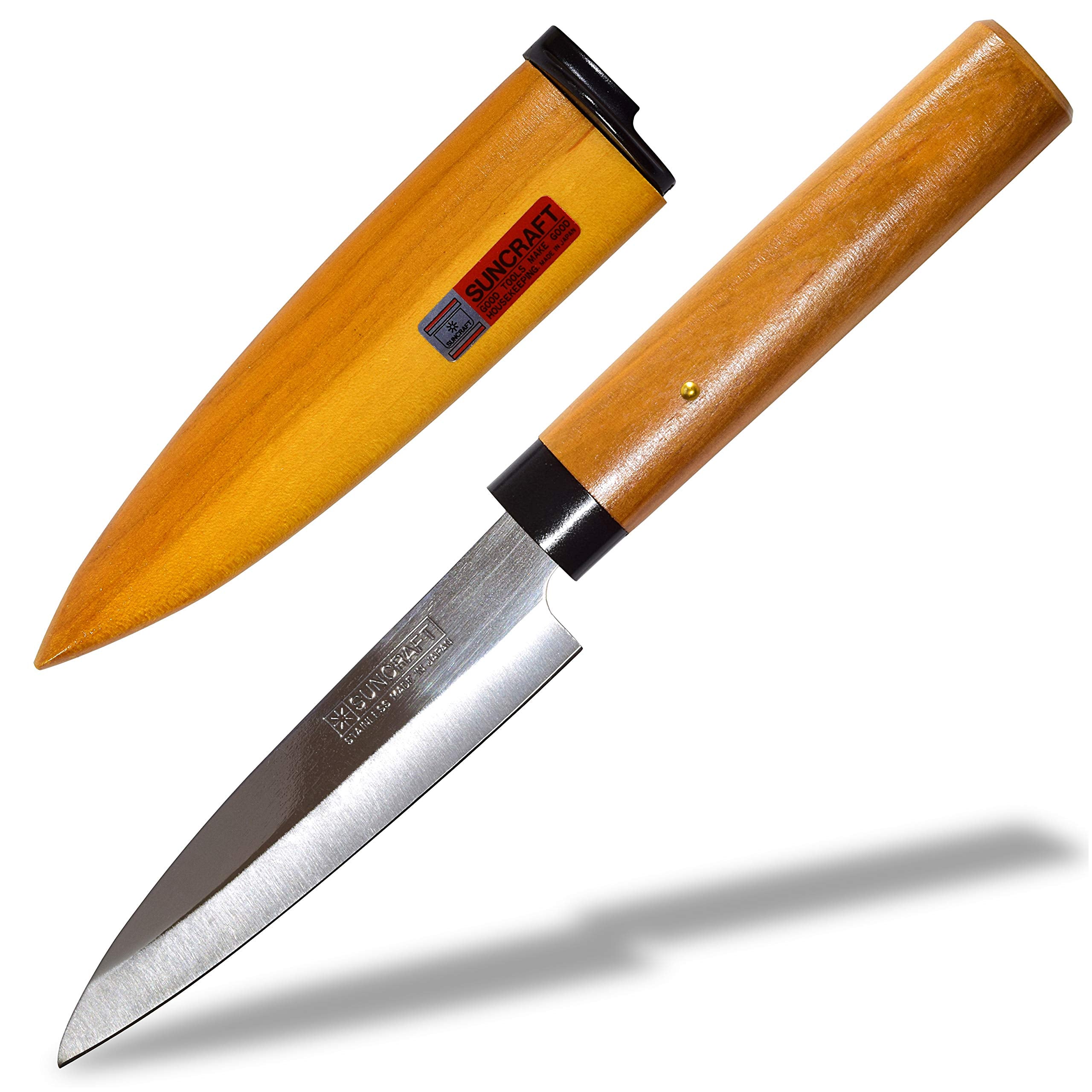 Product of Gifu Japan Seki small fruit knife with wooden handle.